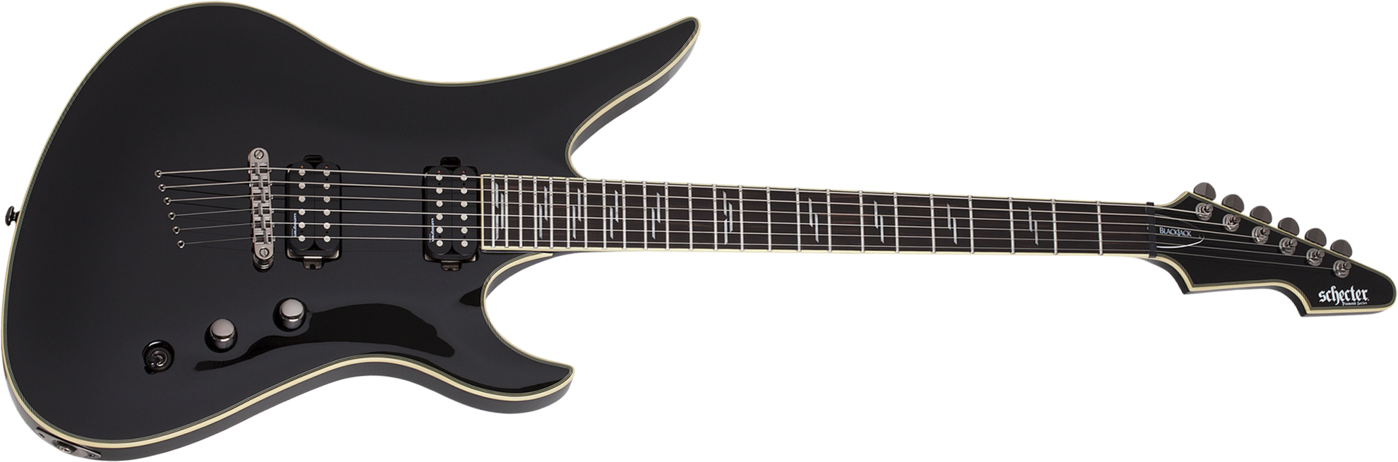 Schecter Avenger Blackjack 2h Lundgren Ht Eb - Guitare Électrique MÉtal - Main picture