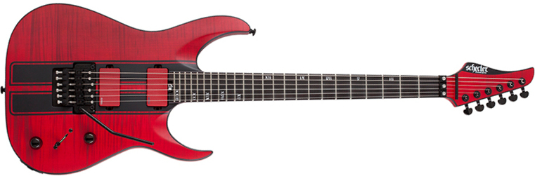 Schecter Banshee Gt Fr Emg 2h Eb - Trans Red - Guitare Électrique Forme Str - Main picture