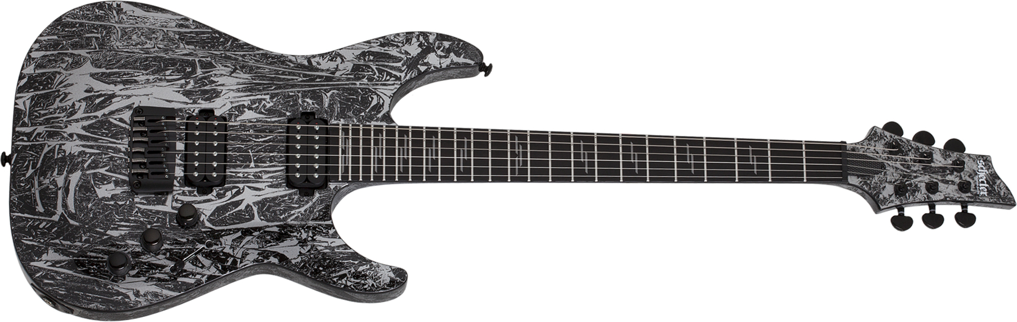 Schecter C-1 2h Ht Eb - Silver Mountain - Guitare Électrique Forme Str - Main picture