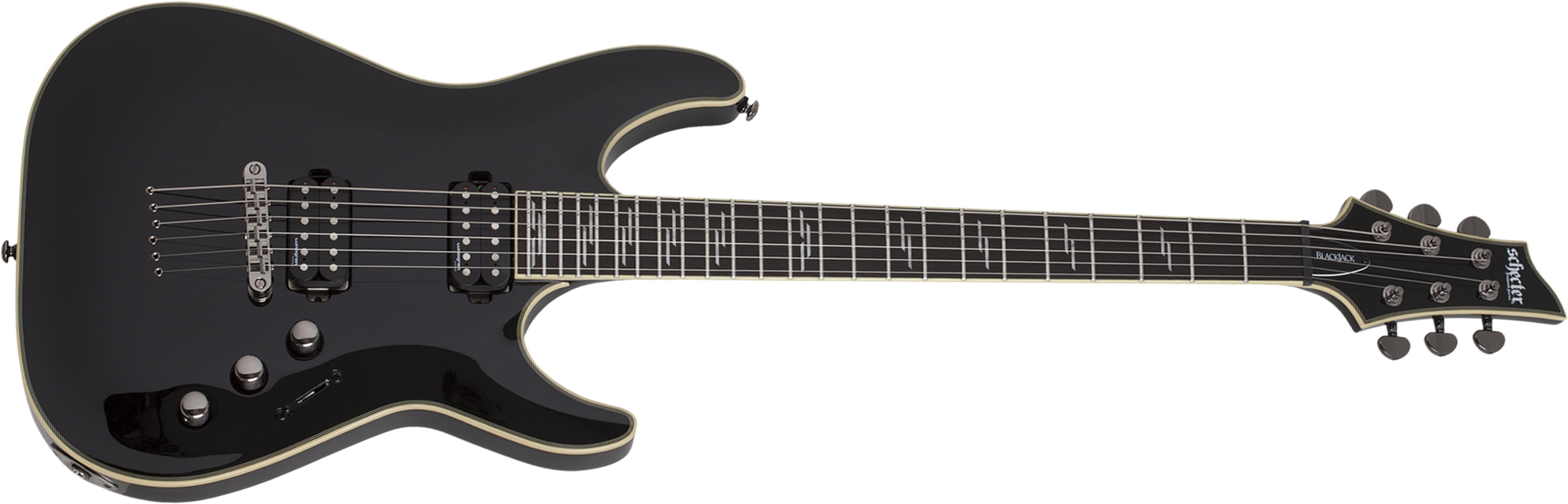 Schecter C-1 Blackjack 2h Lundgren Ht Eb - Black - Guitare Électrique Forme Str - Main picture