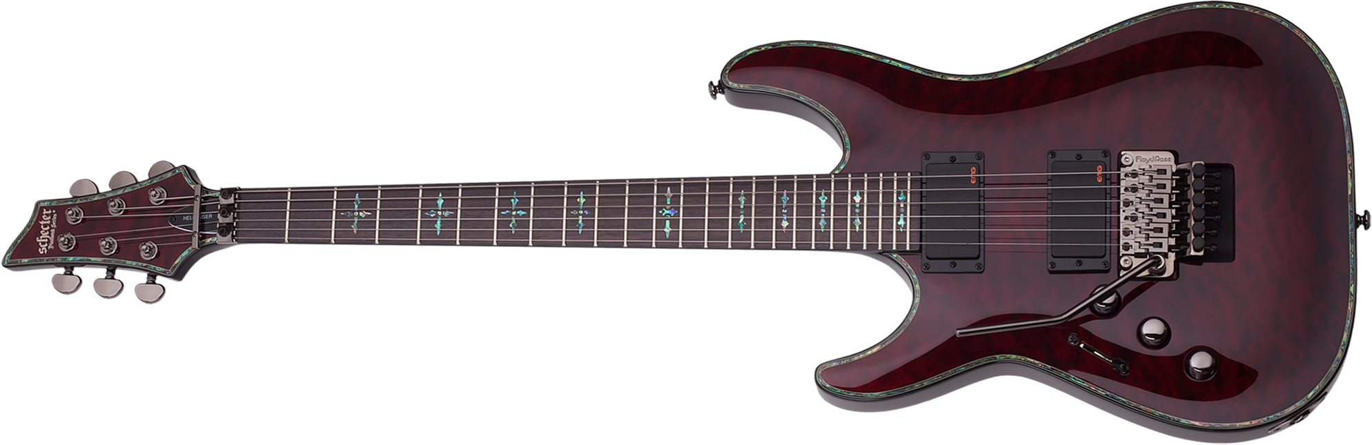 Schecter C-1 Fr Hellraiser Lh Gaucher 2h Emg Rw - Black Cherry - Guitare Électrique Gaucher - Main picture