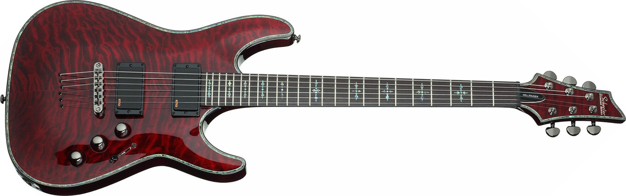 Schecter C-1 Hellraiser 2h Emg Ht Rw - Black Cherry - Guitare Électrique Forme Str - Main picture