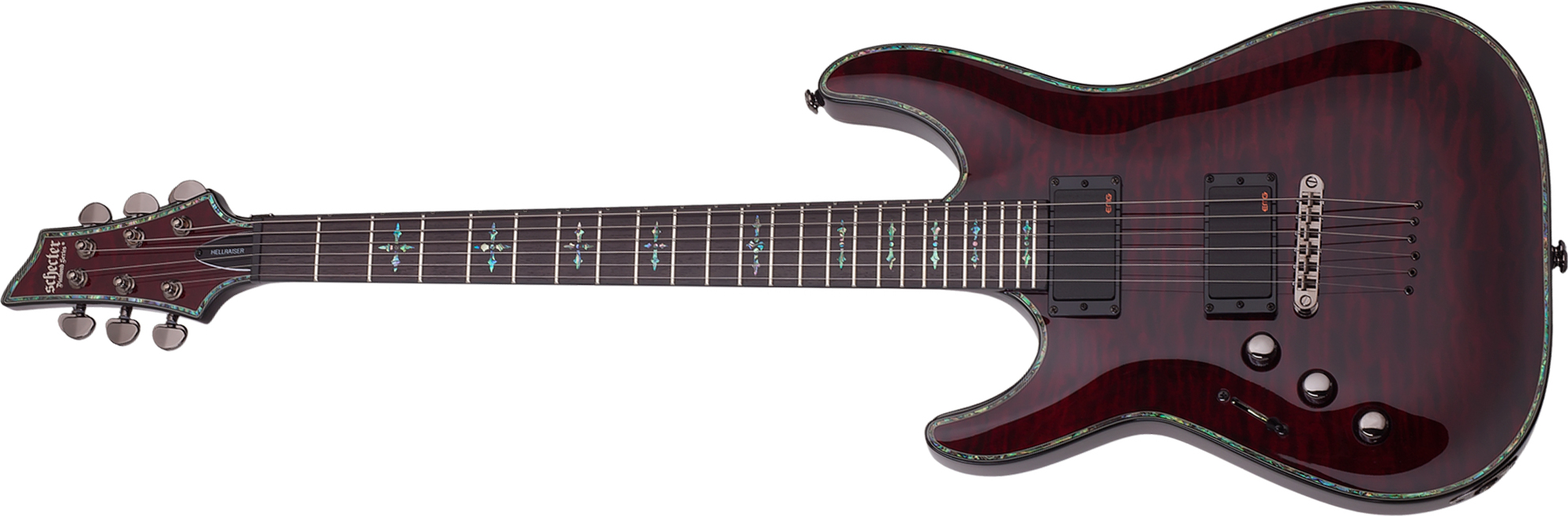 Schecter C-1 Hellraiser Lh Gaucher 2h Emg Ht Rw - Black Cherry - Guitare Électrique Gaucher - Main picture