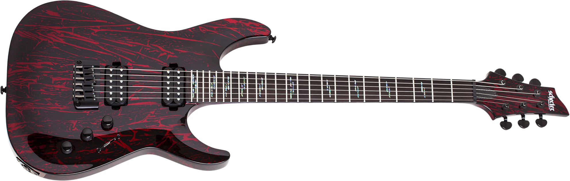 Schecter C-1 Silver Mountain 2h Ht Eb - Blood Moon - Guitare Électrique Forme Str - Main picture