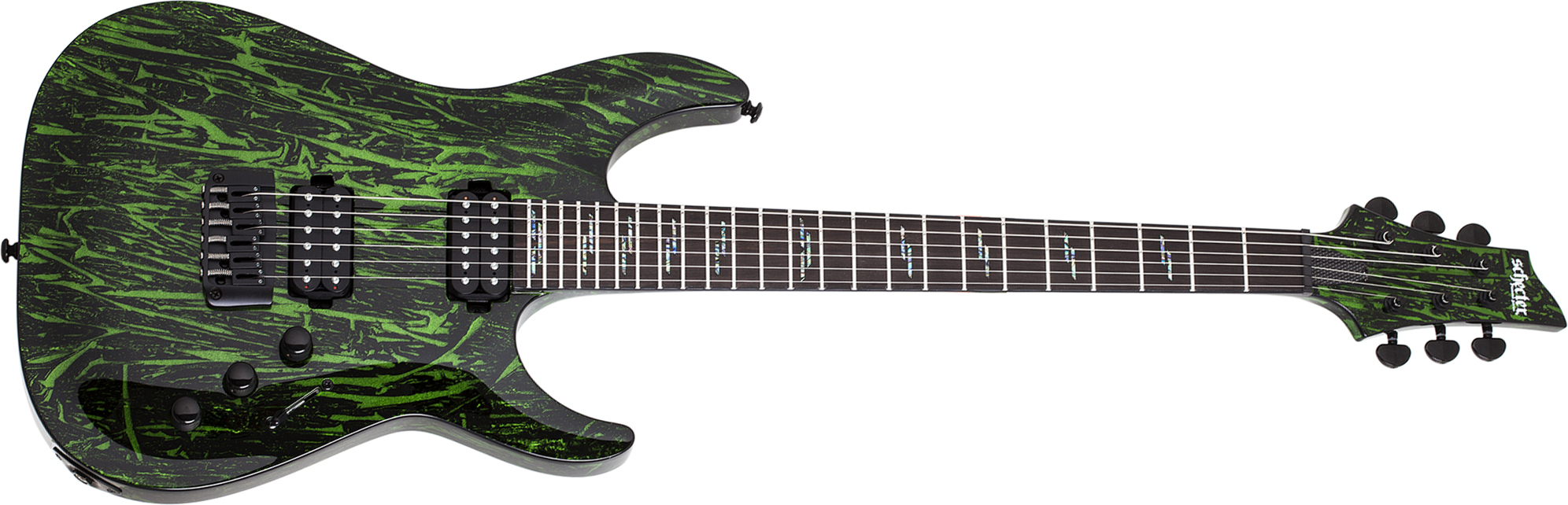 Schecter C-1 Silver Mountain 2h Ht Eb - Toxic Venom - Guitare Électrique Forme Str - Main picture