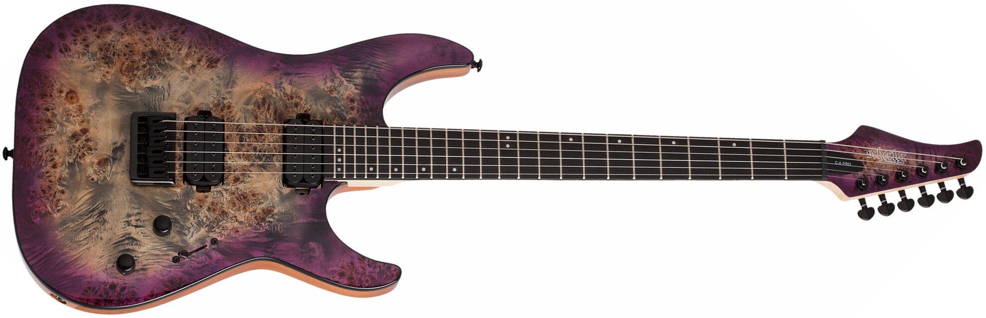 Schecter C-6 Pro 2h Ht Wen - Aurora Burst - Guitare Électrique Double Cut - Main picture