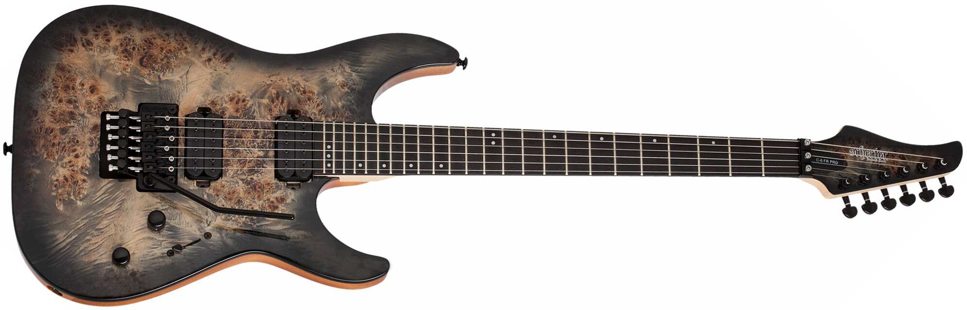 Schecter C-6 Pro Fr 2h Wen - Charcoal Burst - Guitare Électrique Double Cut - Main picture