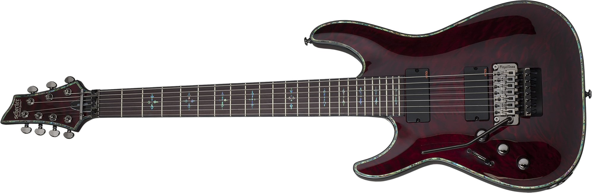 Schecter C-7 Fr Lh Hellraiser 7c Gaucher 2h Emg Rw - Black Cherry - Guitare Électrique Gaucher - Main picture