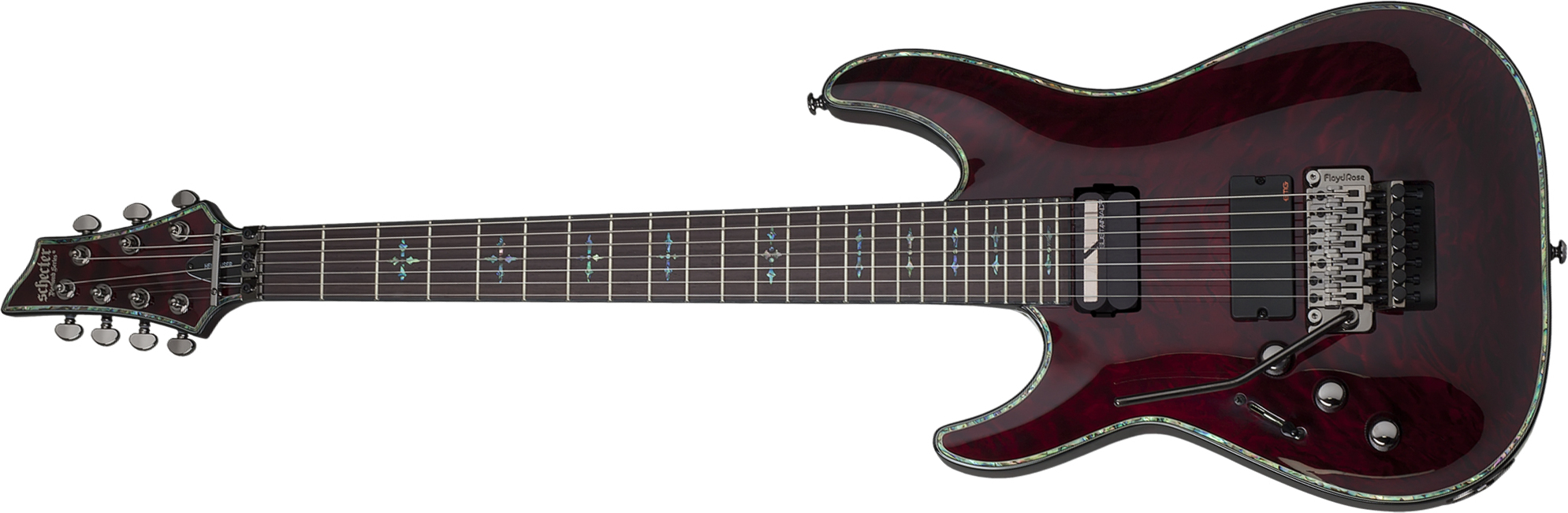 Schecter C-7 Fr S Lh Hellraiser 7c Gaucher 2h Emg Sustainiac Rw - Black Cherry - Guitare Électrique Gaucher - Main picture