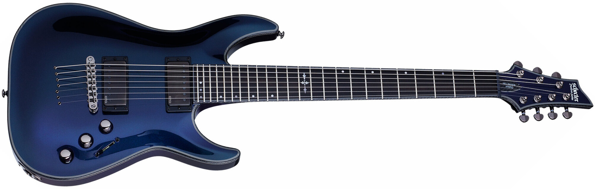 Schecter C-7 Hellraiser Hybrid 7c 2h Emg Ht Eb - Ultra Violet - Guitare Électrique 7 Cordes - Main picture