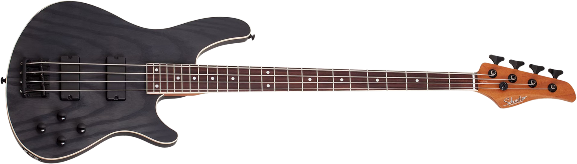Schecter C4 Standard Rw - Charcoal Satin - Basse Électrique Solid Body - Main picture