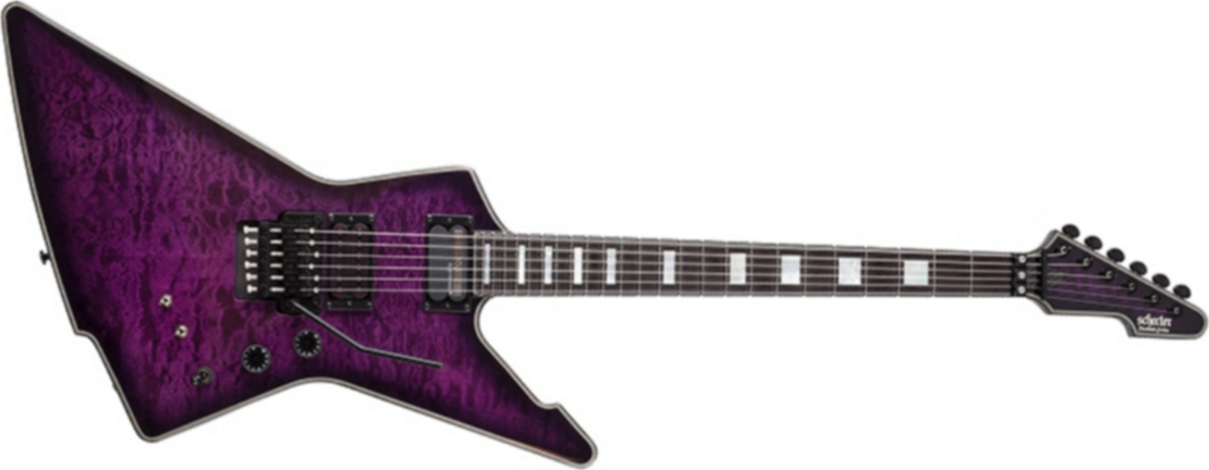 Schecter E-1 Fr S Special Edition 2h Sustainiac Fr Eb - Trans Purple Burst - Guitare Électrique MÉtal - Main picture
