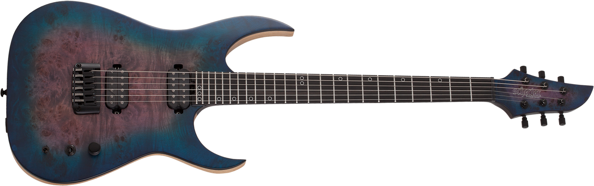 Schecter Keith Merrow Km-6 Mk-iii Artist Signature 2h Ht Eb - Blue Crimson - Guitare Électrique Double Cut - Main picture