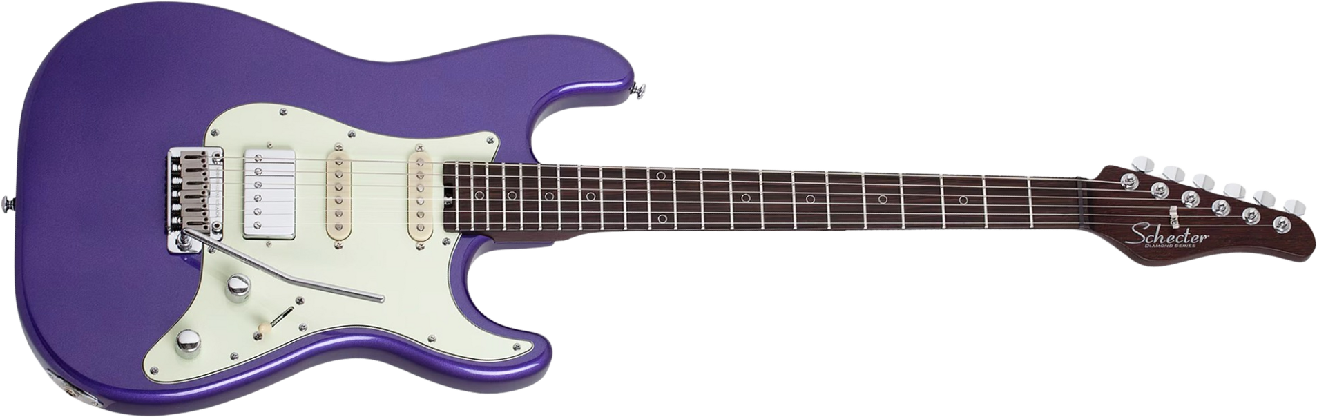 Schecter Nick Johnston Traditional 10th Ann. Signature Hss Trem Eb - Atomic Violet - Guitare Électrique Forme Str - Main picture