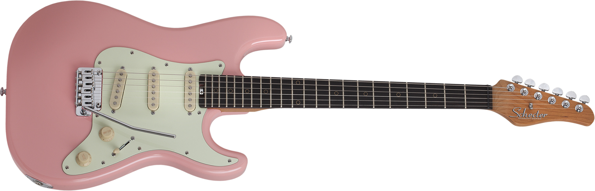 Schecter Nick Johnston Traditional Signature 3s Trem Eb - Atomic Coral - Guitare Électrique Forme Str - Main picture