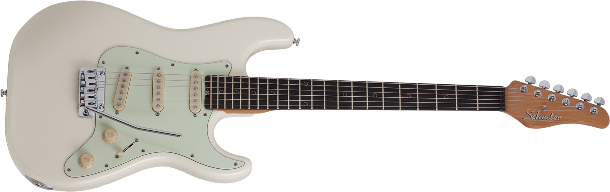 Schecter Nick Johnston Traditional Signature 3s Trem Eb - Atomic Snow - Guitare Électrique Forme Str - Main picture