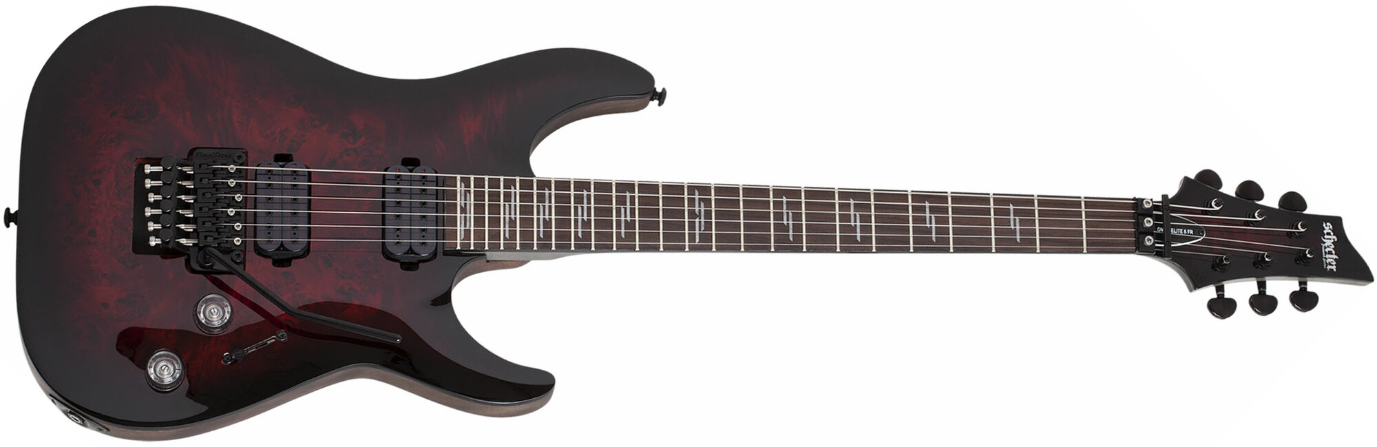 Schecter Omen Elite-6 Fr 2h Rw - Black Cherry Burst - Guitare Électrique Forme Str - Main picture