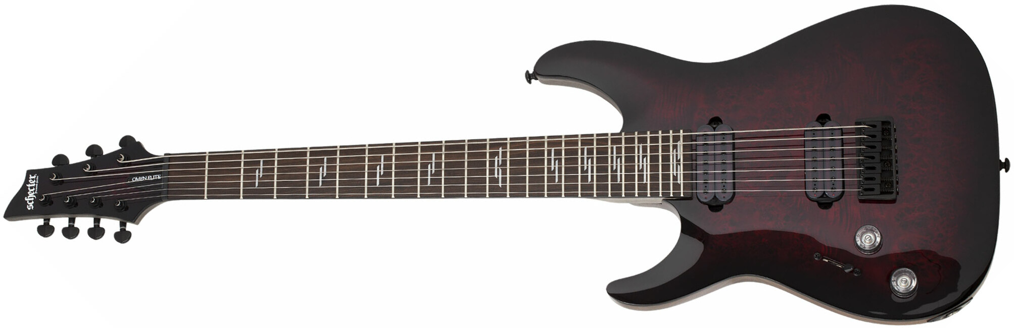 Schecter Omen Elite-6 Lh Gaucher 2h Ht Rw - Black Cherry Burst - Guitare Électrique Gaucher - Main picture