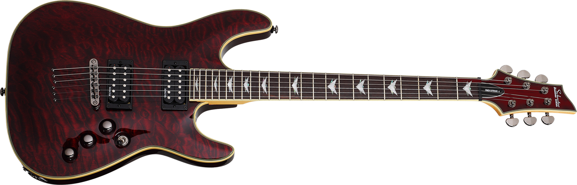 Schecter Omen Extreme-6 2h Ht Rw - Black Cherry - Guitare Électrique Forme Str - Main picture