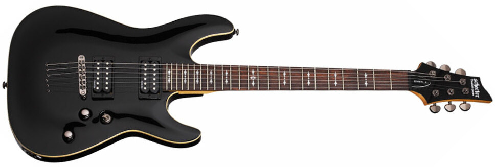 Schecter Omen Extreme-6 2h Ht Rw - See-thru Black - Guitare Électrique Forme Str - Main picture