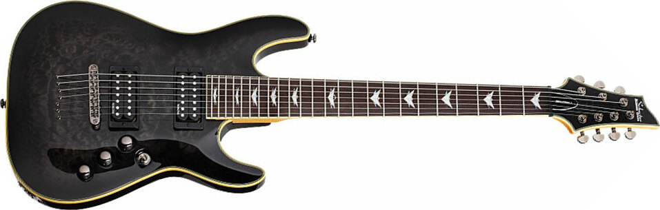 Schecter Omen Extreme-7 7c 2h Ht Rw - See-thru Black Gloss - Guitare Électrique 7 Cordes - Main picture