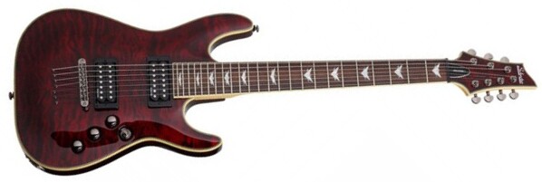 Schecter Omen Extreme-7 7c 2h Rw - Black Cherry Gloss - Guitare Électrique 7 Cordes - Main picture