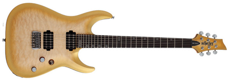 Schecter Omen Extreme Ii 2h Ht Eb - Gold Rush - Guitare Électrique Forme Str - Main picture