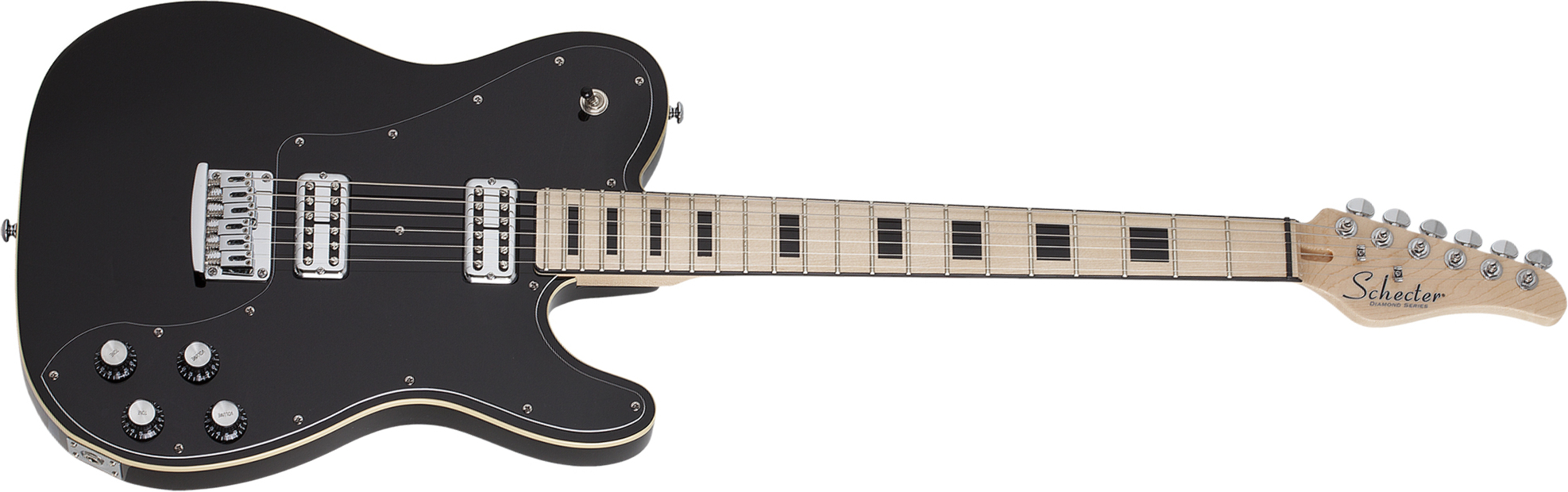 Schecter Pt Fastback 2h Ht Mn - Black - Guitare Électrique Forme Tel - Main picture