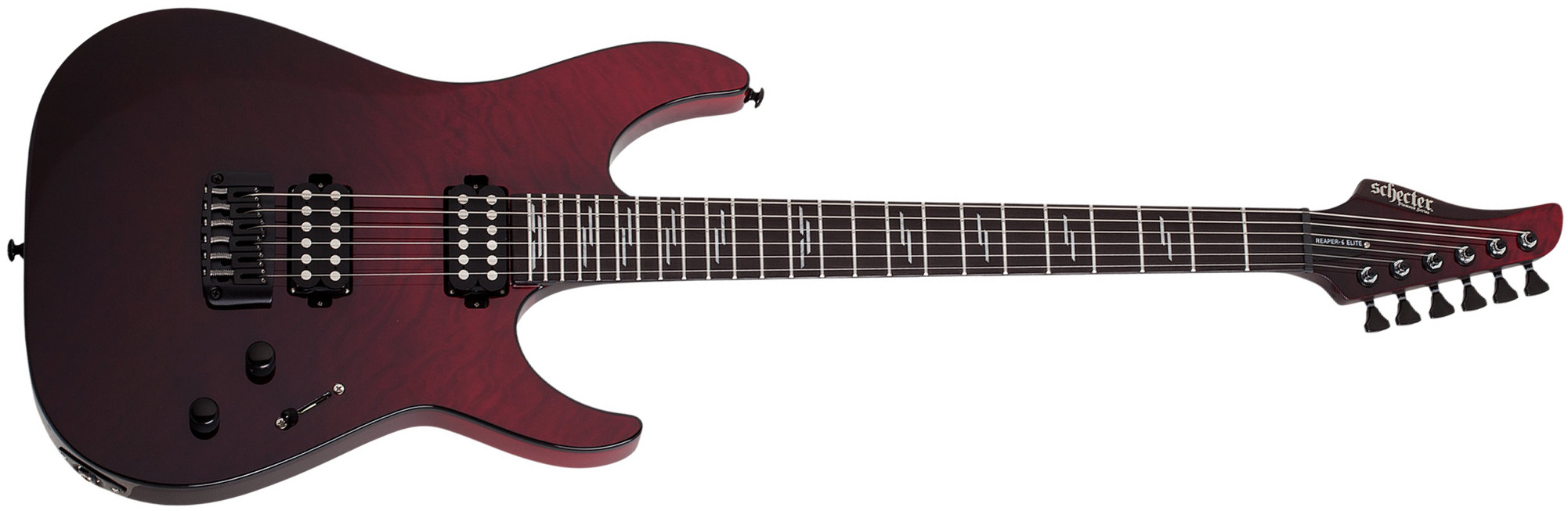 Schecter Reaper-6 Elite 2h Ht Eb - Blood Burst - Guitare Électrique Forme Str - Main picture