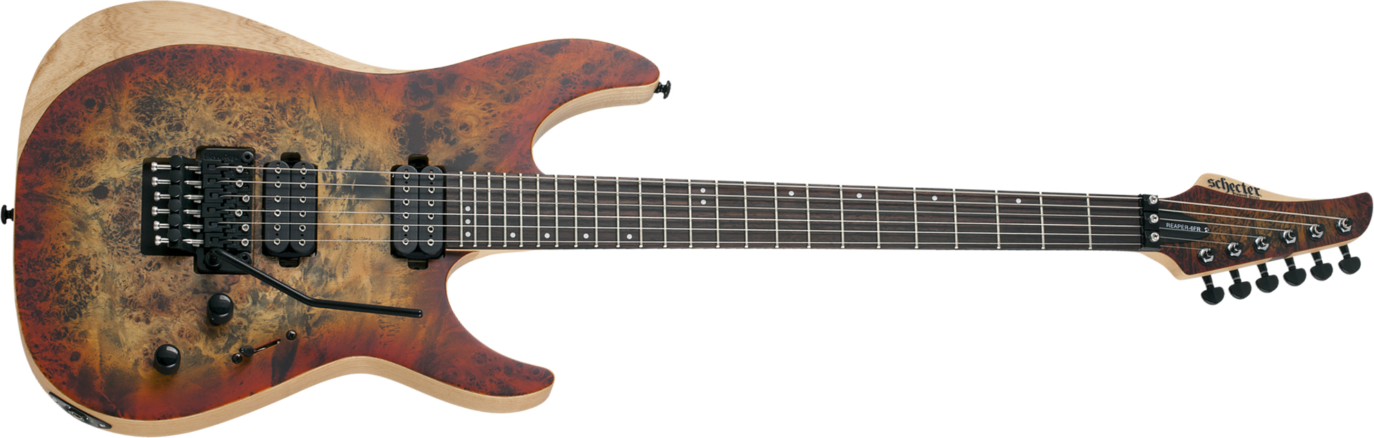 Schecter Reaper-6 Fr 2h Eb - Satin Inferno Burst - Guitare Électrique Forme Str - Main picture