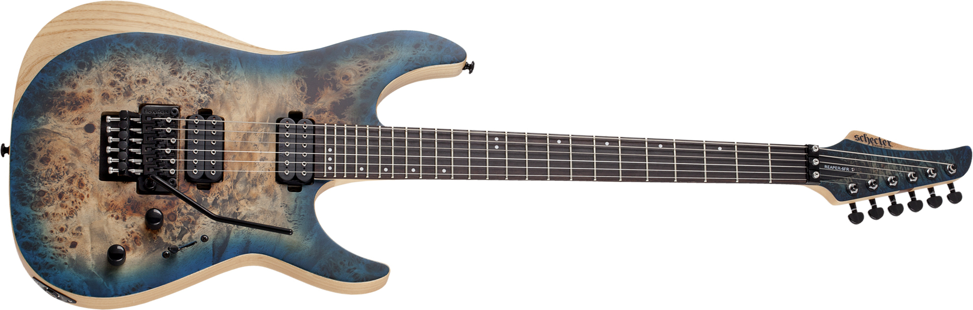 Schecter Reaper-6 Fr 2h Eb - Satin Sky Burst - Guitare Électrique Forme Str - Main picture