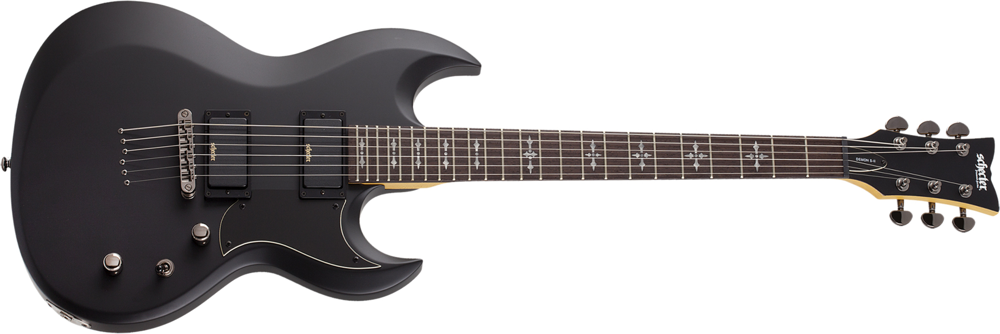 Schecter S-ii Demon 2h Ht Rw - Satin Black - Guitare Électrique MÉtal - Main picture