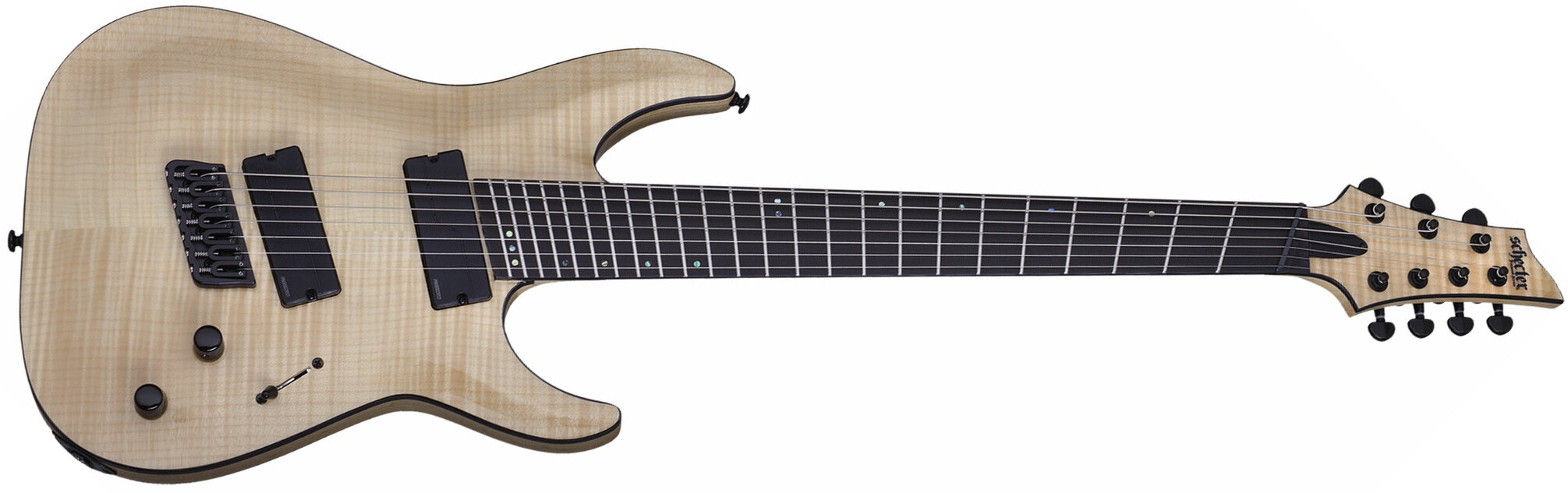 Schecter Sls Elite C-7 Multiscale 2h Ht Eb - Natural - Guitare Électrique Multi-scale - Main picture