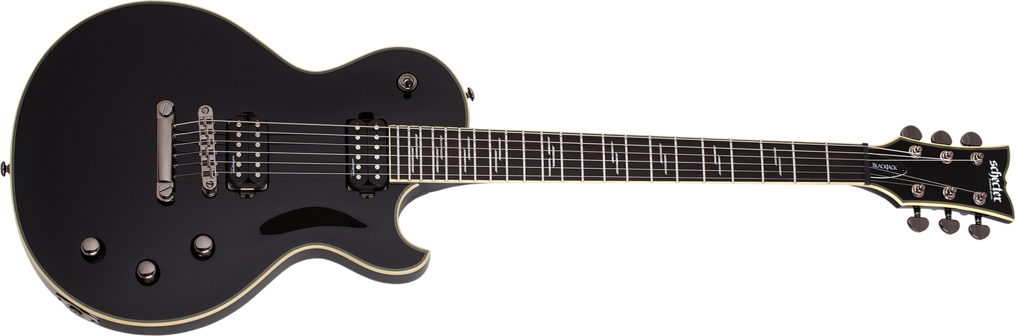 Schecter Solo-ii Blackjack 2h Lundgren Ht Eb - Black - Guitare Électrique Single Cut - Main picture