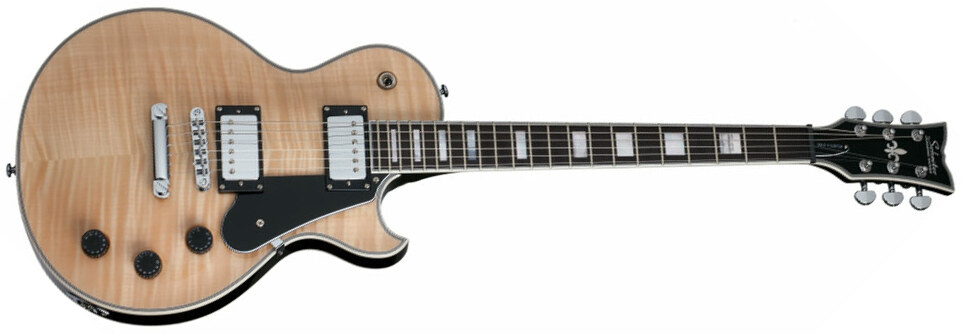 Schecter Solo-ii Custom 2h Ht Eb - Natural Gloss - Guitare Électrique Single Cut - Main picture