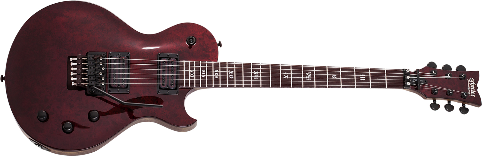 Schecter Solo-ii Fr Apocalypse 2h Eb - Red Reign - Guitare Électrique Single Cut - Main picture