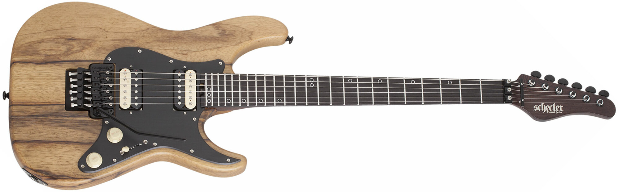 Schecter Sun Valley Super Shredder Exotic Black Limba 2h Fr Eb - Natural - Guitare Électrique MÉtal - Main picture