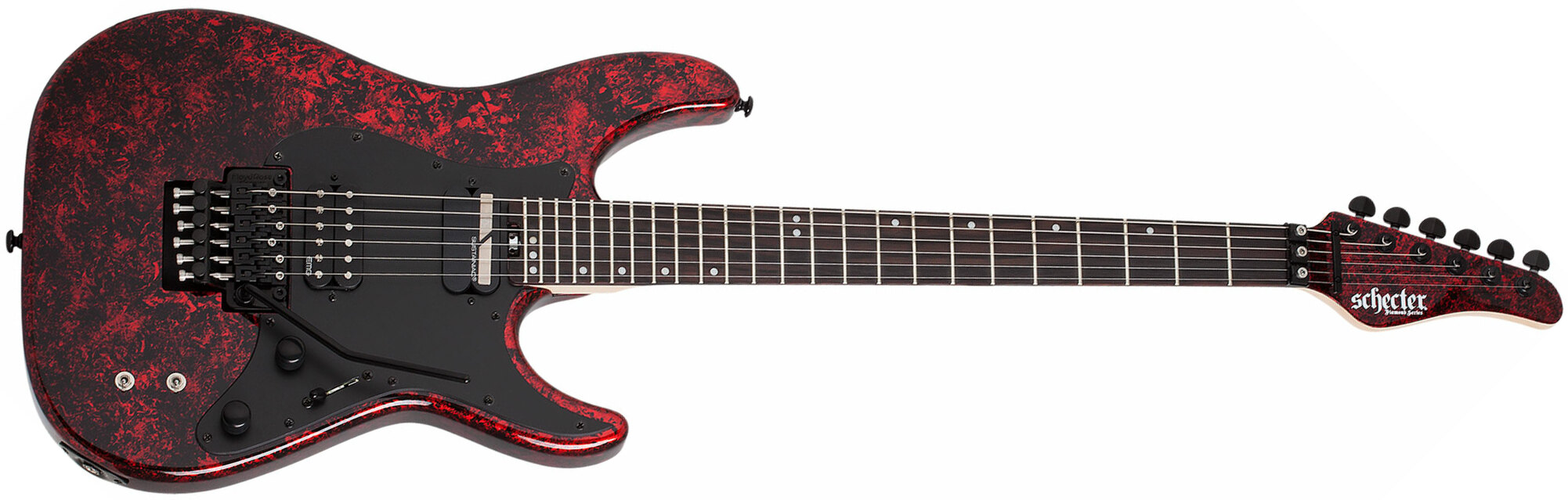 Schecter Sun Valley Super Shredder Fr S 2h Emg Sustainiac Eb - Red Reign - Guitare Électrique MÉtal - Main picture