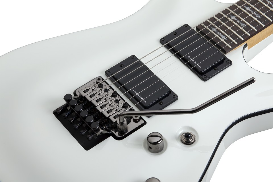 Schecter Demon-6 Fr 2h Rw - Vintage White - Guitare Électrique Forme Str - Variation 2