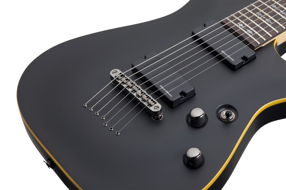 Schecter Demon-7 7c 2h Ht Wen - Aged Black Satin - Guitare Électrique 7 Cordes - Variation 3