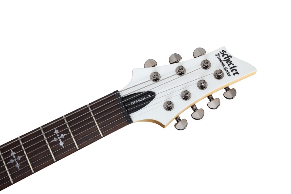 Schecter Demon-7 2h Ht Wen - Vintage White - Guitare Électrique 7 Cordes - Variation 4