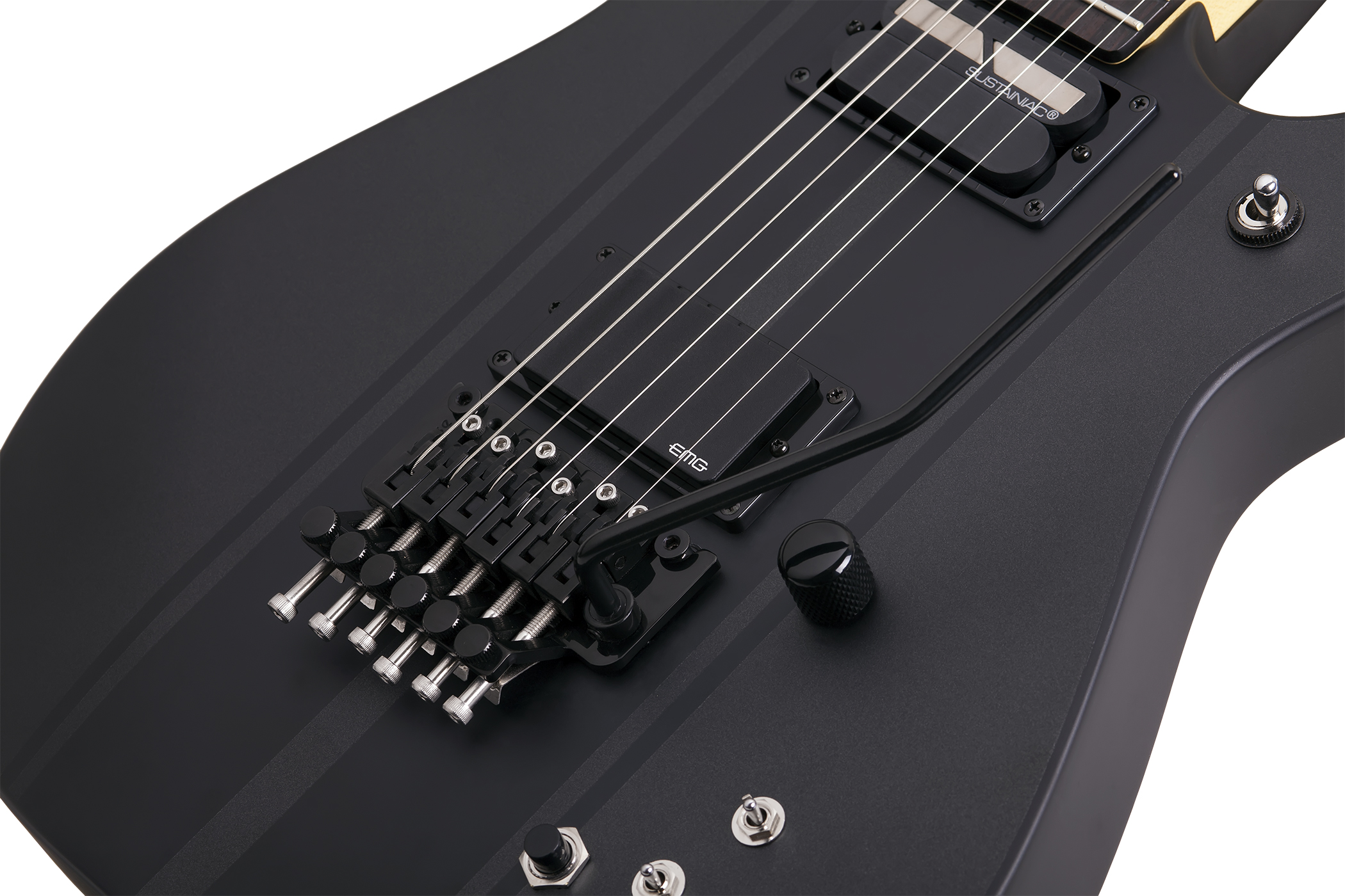 Schecter Dj Ashba Signature 2h Emg Sustainiac Fr Eb - Carbon Grey - Guitare Électrique Forme Str - Variation 3