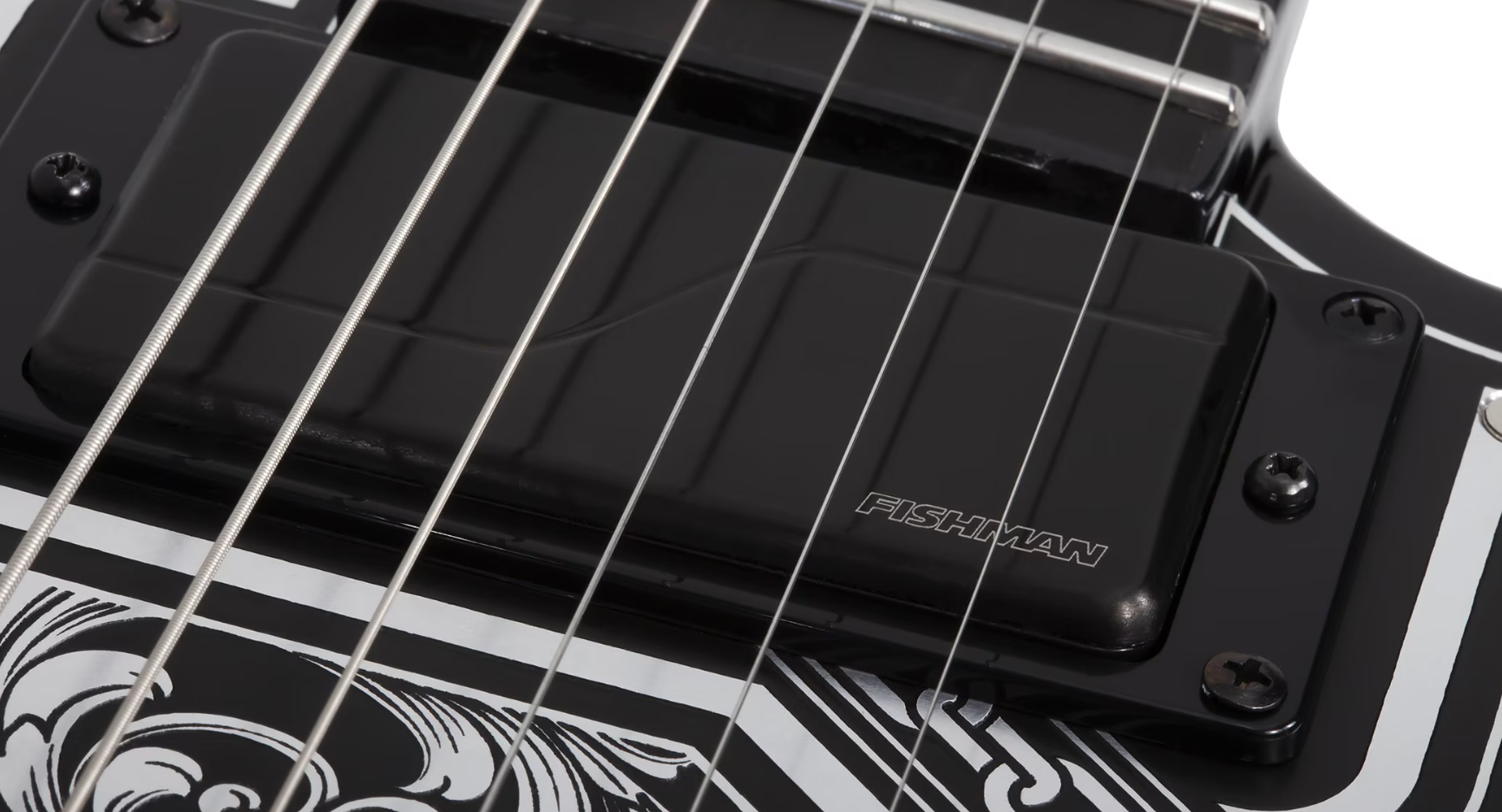 Schecter E1 Pryzm Palladium 2h Fishman Fluence Modern Fr Eb - Gloss Black - Guitare Électrique 7 Cordes - Variation 4