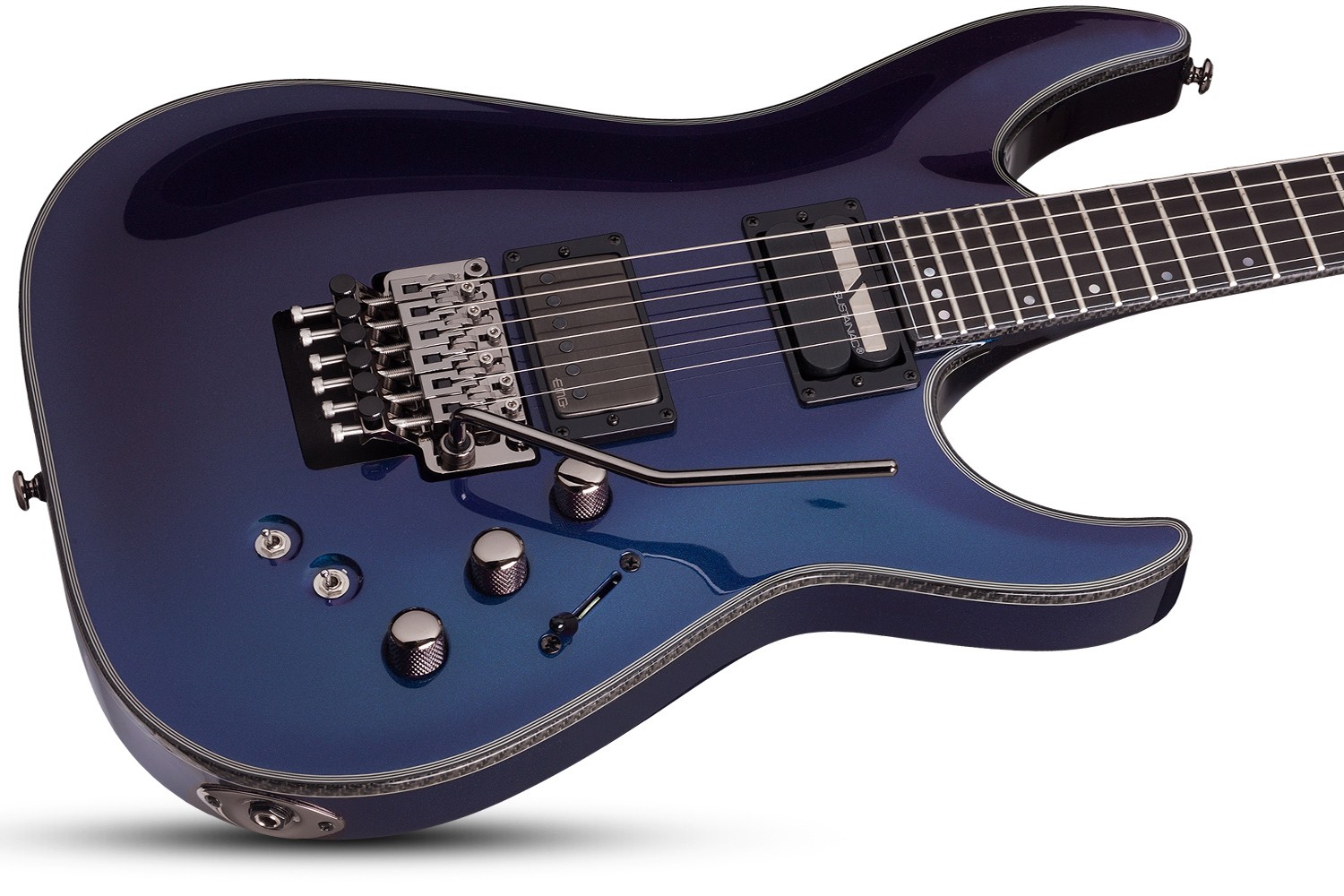 Schecter Hellraiser Hybrid C-1 Frs 2h Emg Sustainiac Eb - Ultra Violet - Guitare Électrique Forme Str - Variation 1