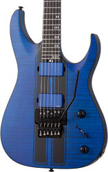 Guitare électrique forme str Schecter Banshee GT FR - Satin trans blue