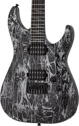 Guitare électrique forme str Schecter C-1 - Silver mountain