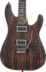 Guitare électrique forme str Schecter C-1 Exotic Ebony - Natural satin