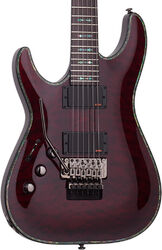 Guitare électrique gaucher Schecter Hellraiser C-1 FR LH Gaucher - Black cherry