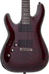 Guitare électrique gaucher Schecter Hellraiser C-1 LH Gaucher - Black cherry