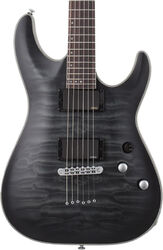 Guitare électrique forme str Schecter C-1 Platinum - See through black satin
